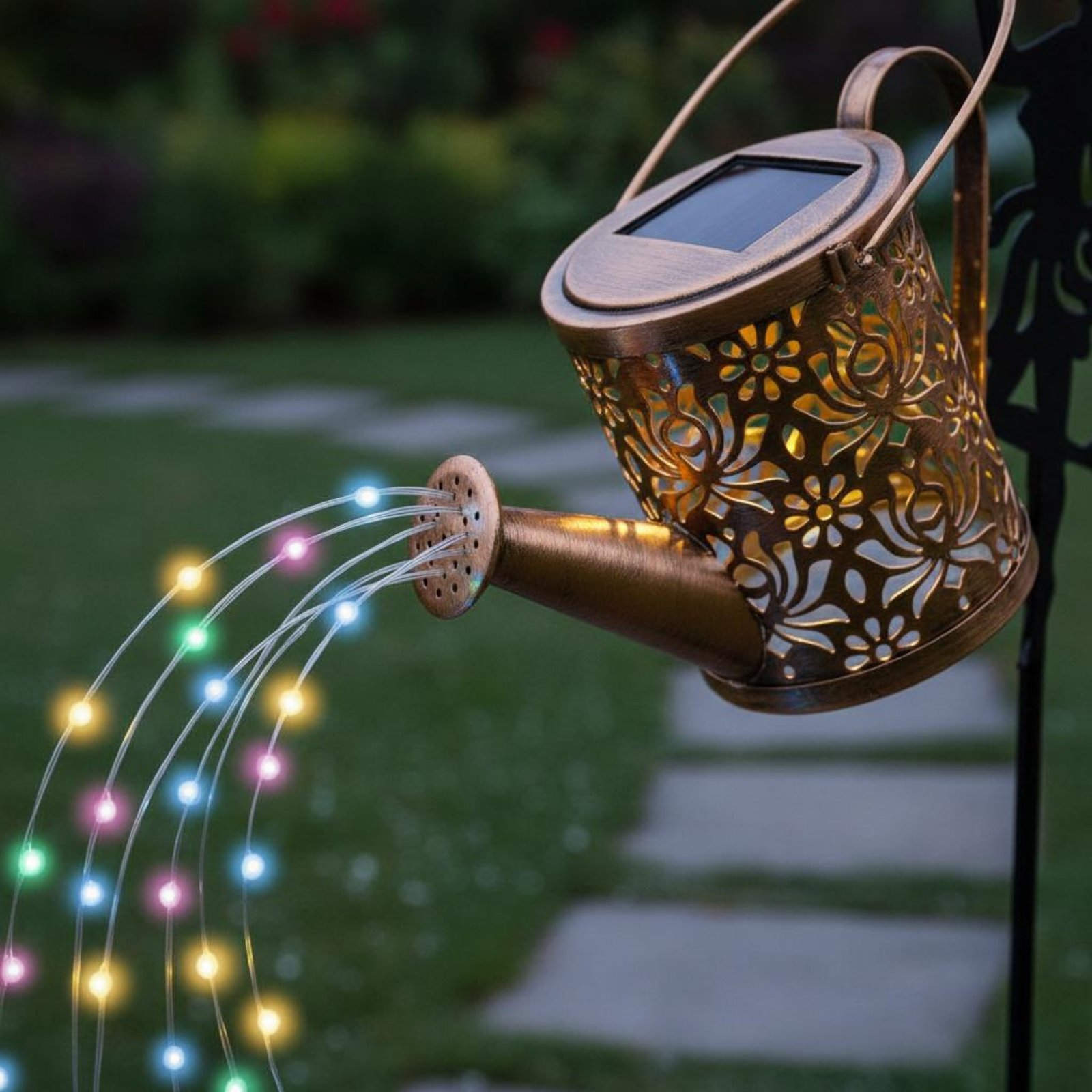 Outdoor Lighting Yard Decoration - โคมไฟรดน้ำต้นไม้รูปนางฟ้าพลังงานแสงอาทิตย์ โคมไฟฉายภาพนางฟ้า ของตกแต่งสวน ของขวัญ ไฟตกแต่งกลางแจ้งสำหรับลานบ้าน