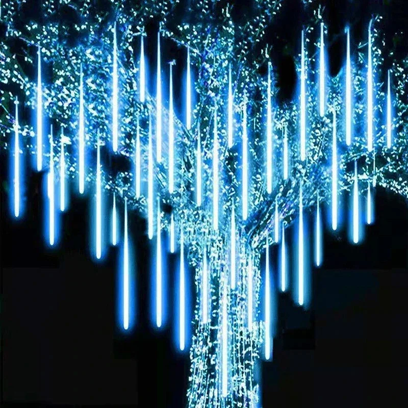 Outdoor Lighting Uk - 30 ซม./50 ซม.ฝนดาวตกกันน้ํา 8 หลอดไฟ LED