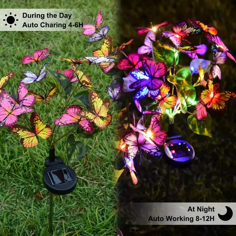 พลังงานแสงอาทิตย์ LED สวนผีเสื - Outdoor Lighting Gazebo บทวิจารณ์และราคา