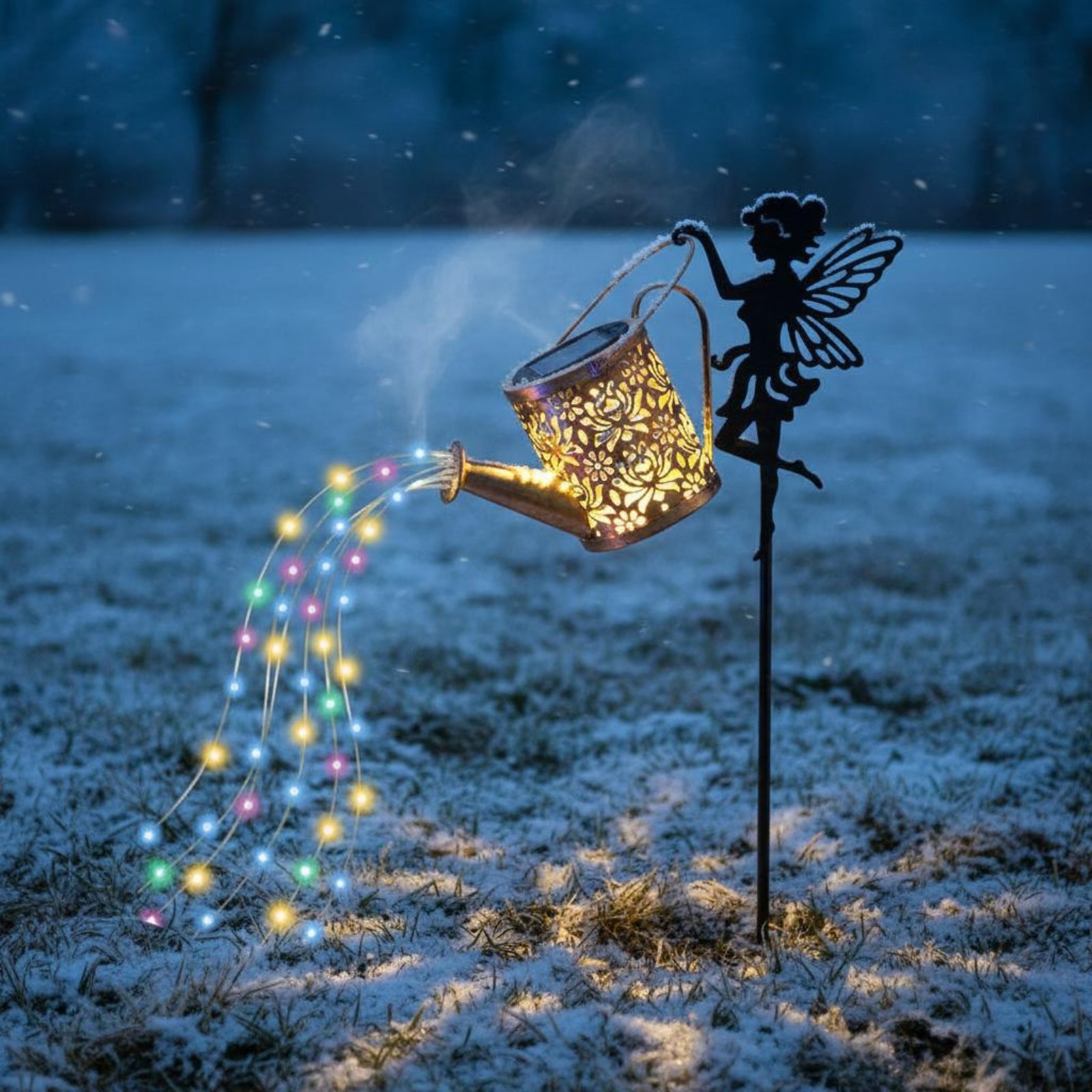 โคมไฟรดน้ำต้นไม้รูปนางฟ้าพลังง - Outdoor Lighting Yard Decoration บทวิจารณ์และราคา