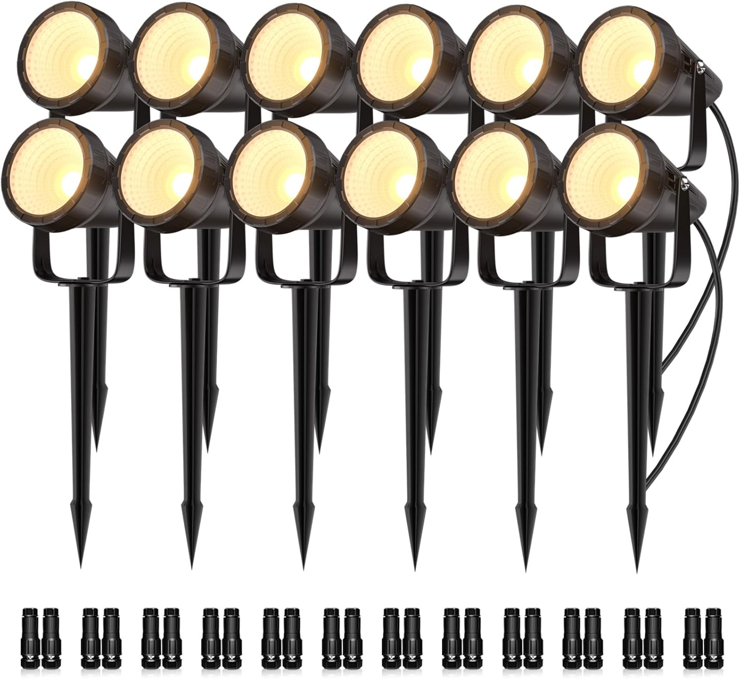 ไฟสปอตไลท์กันน้ำสำหรับภายนอกอา - Outdoor Lighting Kit With Transformer บทวิจารณ์และราคา