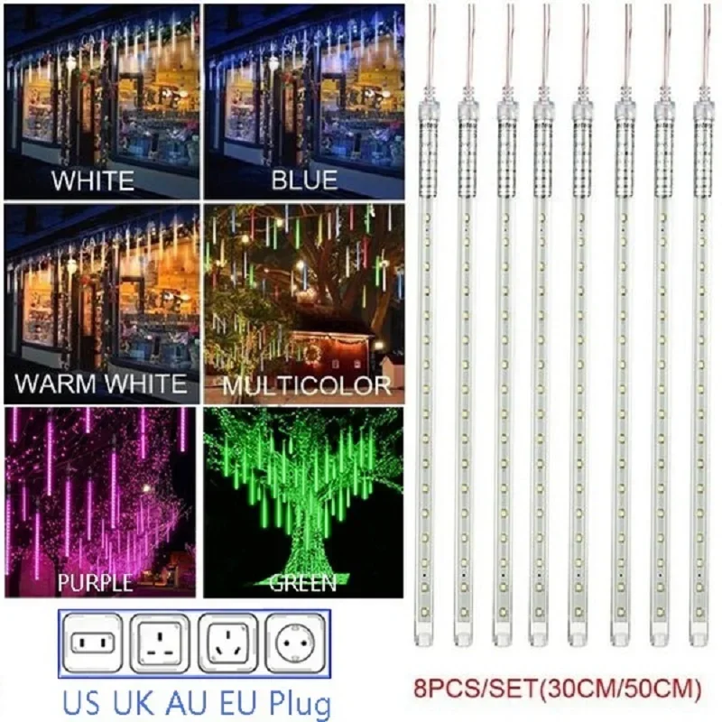 30 ซม./50 ซม.ฝนดาวตกกันน้ํา 8  - Outdoor Lighting Uk บทวิจารณ์และราคา