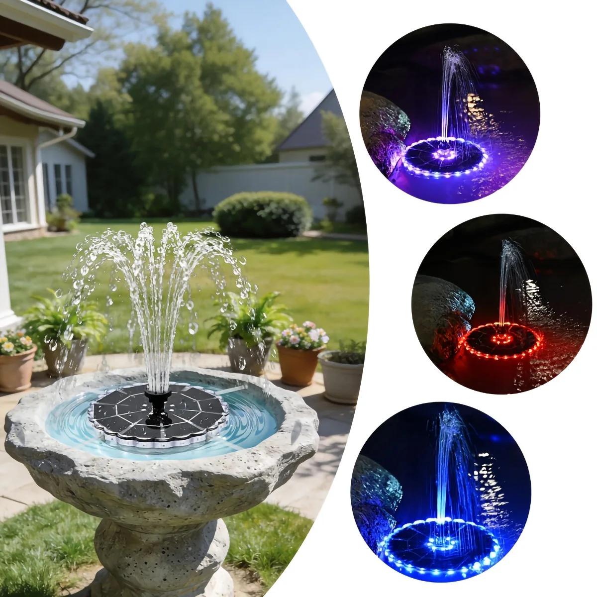 น้ำพุพลังงานแสงอาทิตย์ 3.5W สำ - Outdoor Lighting Ground บทวิจารณ์และราคา