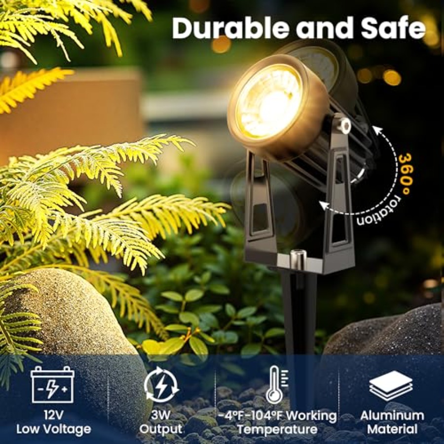ชุดไฟส่องสว่างภูมิทัศน์กลางแจ้ - Outdoor Lighting Kit With Transformer บทวิจารณ์และราคา