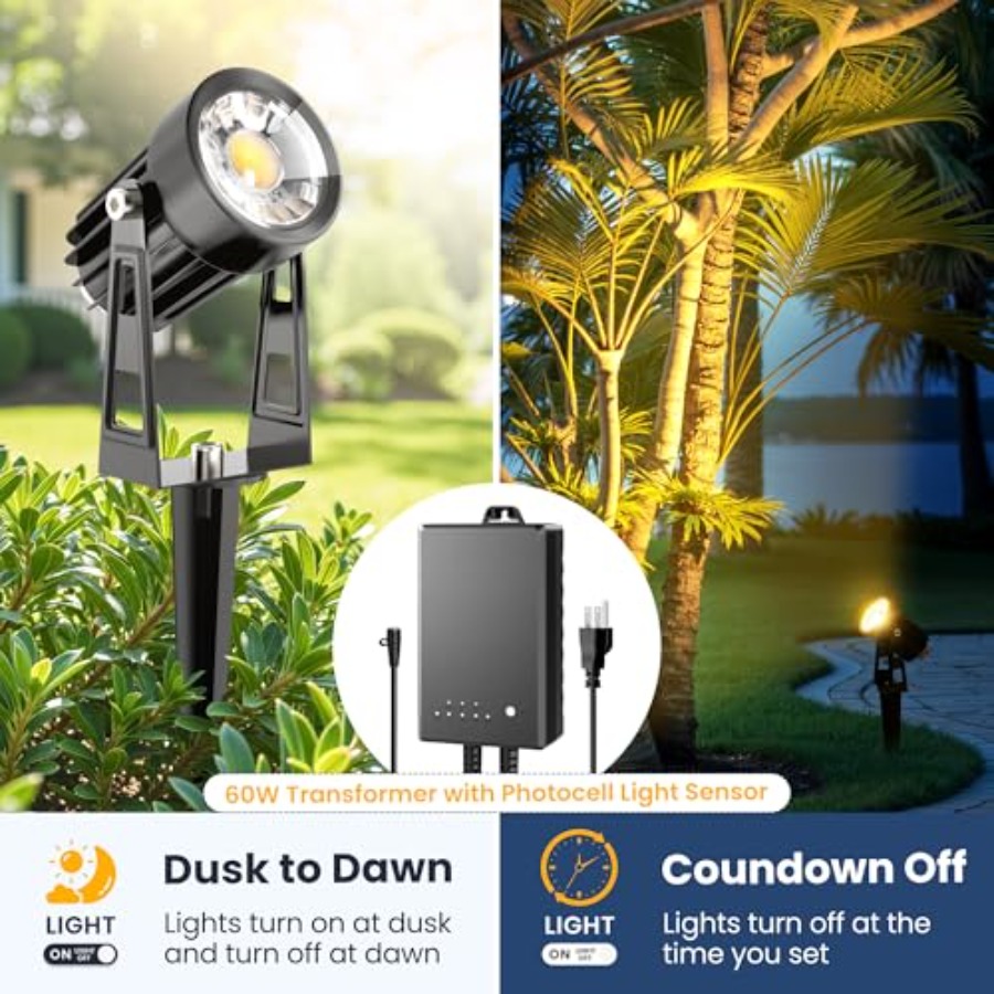ชุดไฟส่องสว่างภูมิทัศน์กลางแจ้ - Outdoor Lighting Kit With Transformer บทวิจารณ์และราคา
