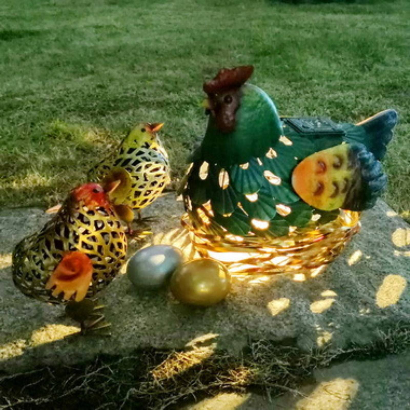 โคมไฟโซลาร์รูปไก่ ตกแต่งสวนกลา - Outdoor Lighting Yard Decoration บทวิจารณ์และราคา