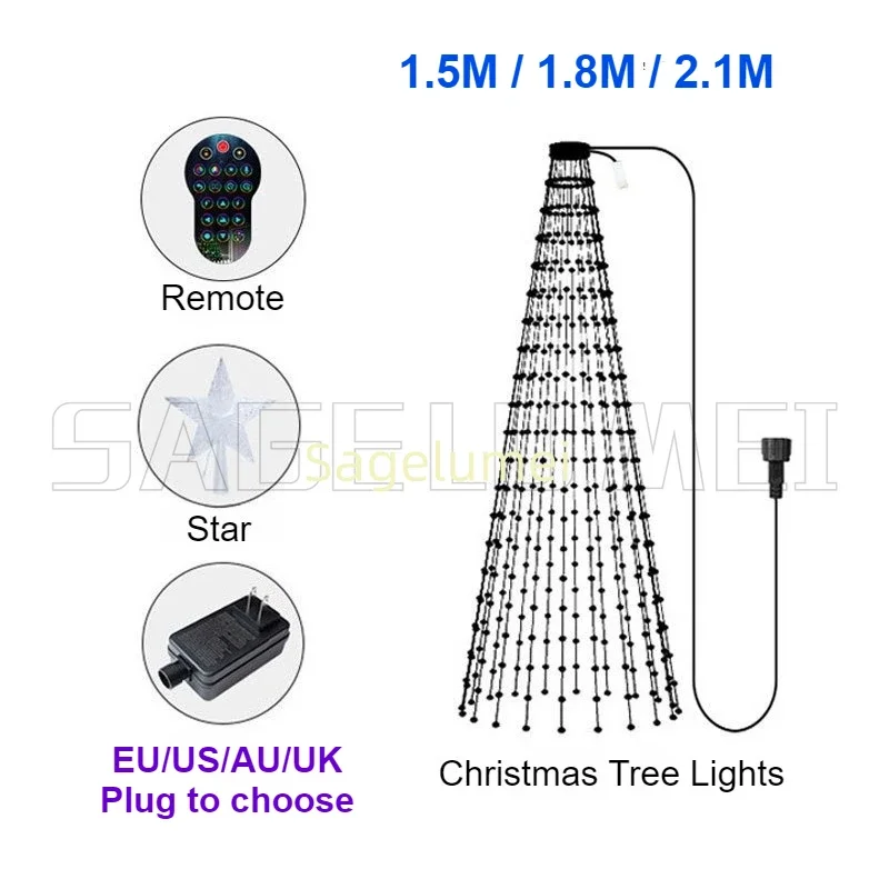 ไฟคริสต์มาส RGBIC 400LED รูปดา - Outdoor Lighting Uk บทวิจารณ์และราคา
