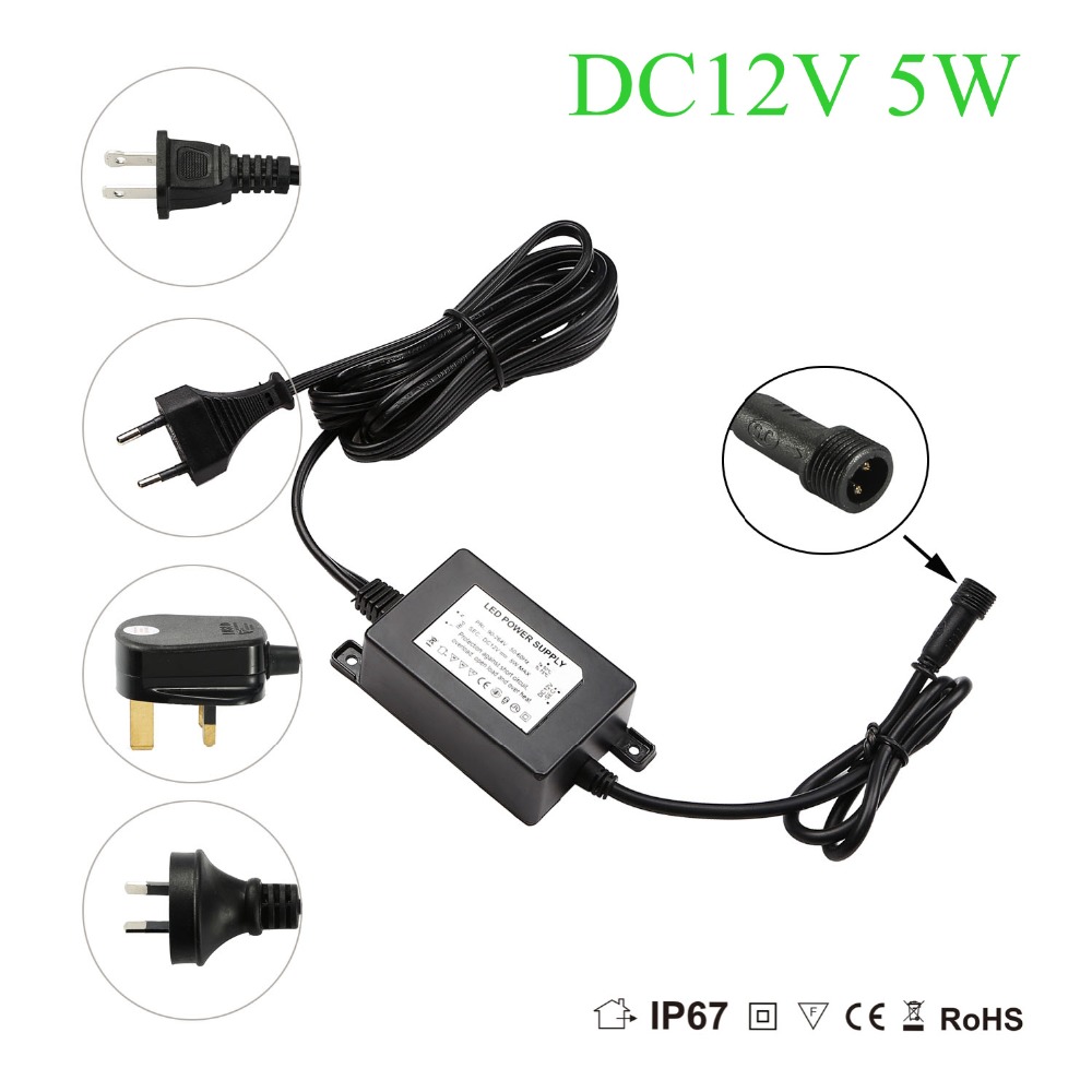IP67 กันน้ำ DC12V 5W หม้อแปลงไ - Outdoor Lighting Uk บทวิจารณ์และราคา