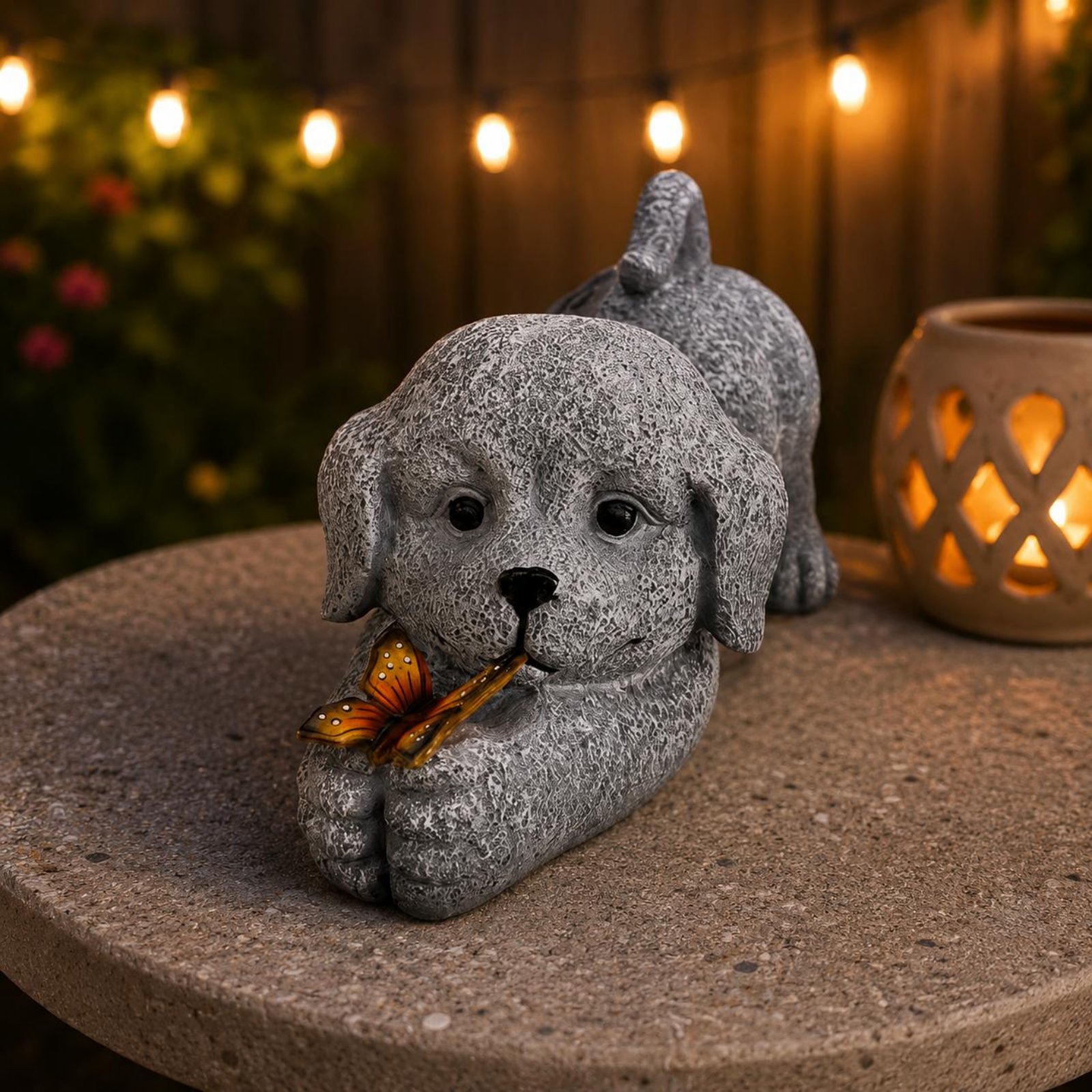 รูปปั้นสุนัขพลังงานแสงอาทิตย์  - Outdoor Lighting Yard Decoration บทวิจารณ์และราคา