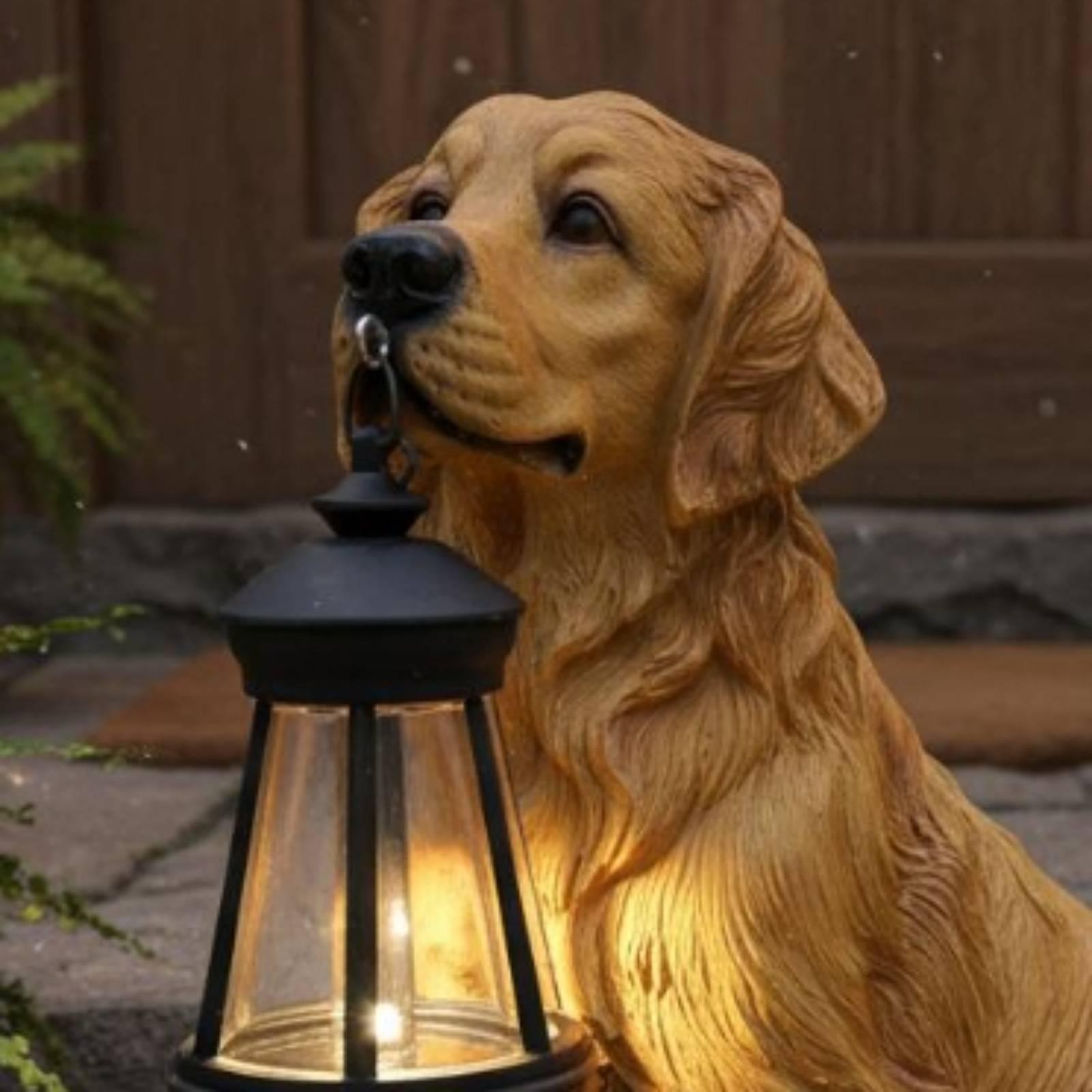 ประติมากรรมสุนัขเรซินตกแต่งสวน - Outdoor Lighting Yard Decoration บทวิจารณ์และราคา