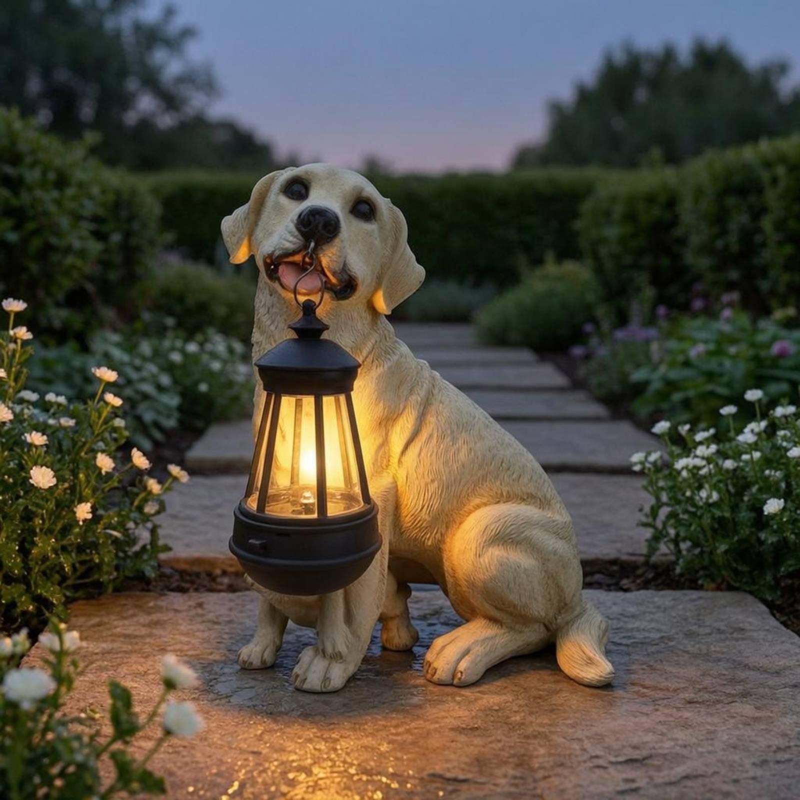 ประติมากรรมสุนัขเรซินตกแต่งสวน - Outdoor Lighting Yard Decoration บทวิจารณ์และราคา
