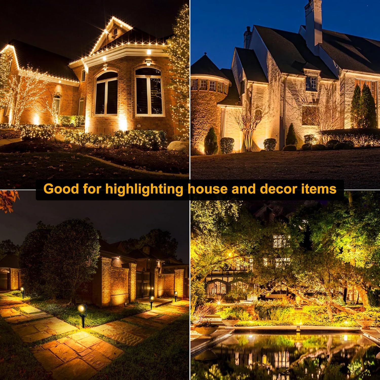 8LEDS 3000K Spotlight กลางแจ้ง - Outdoor Lighting Uk บทวิจารณ์และราคา