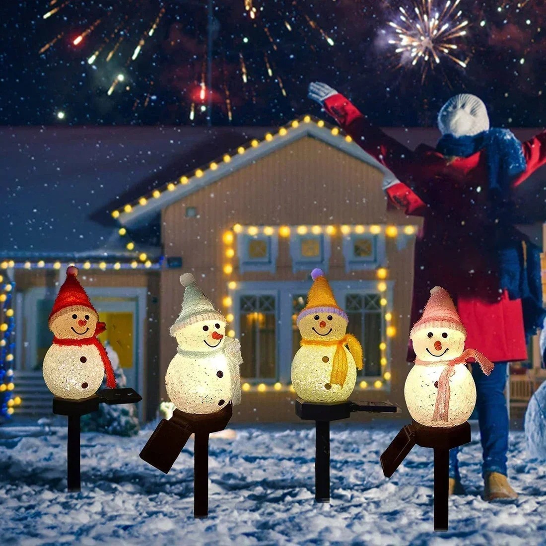 โคมไฟสวนพลังงานแสงอาทิตย์รูปมน - Outdoor Lighting Yard Decoration บทวิจารณ์และราคา