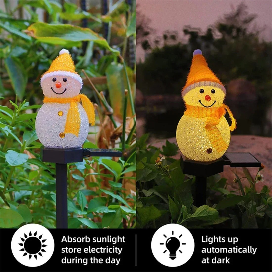 โคมไฟสวนพลังงานแสงอาทิตย์รูปมน - Outdoor Lighting Yard Decoration บทวิจารณ์และราคา